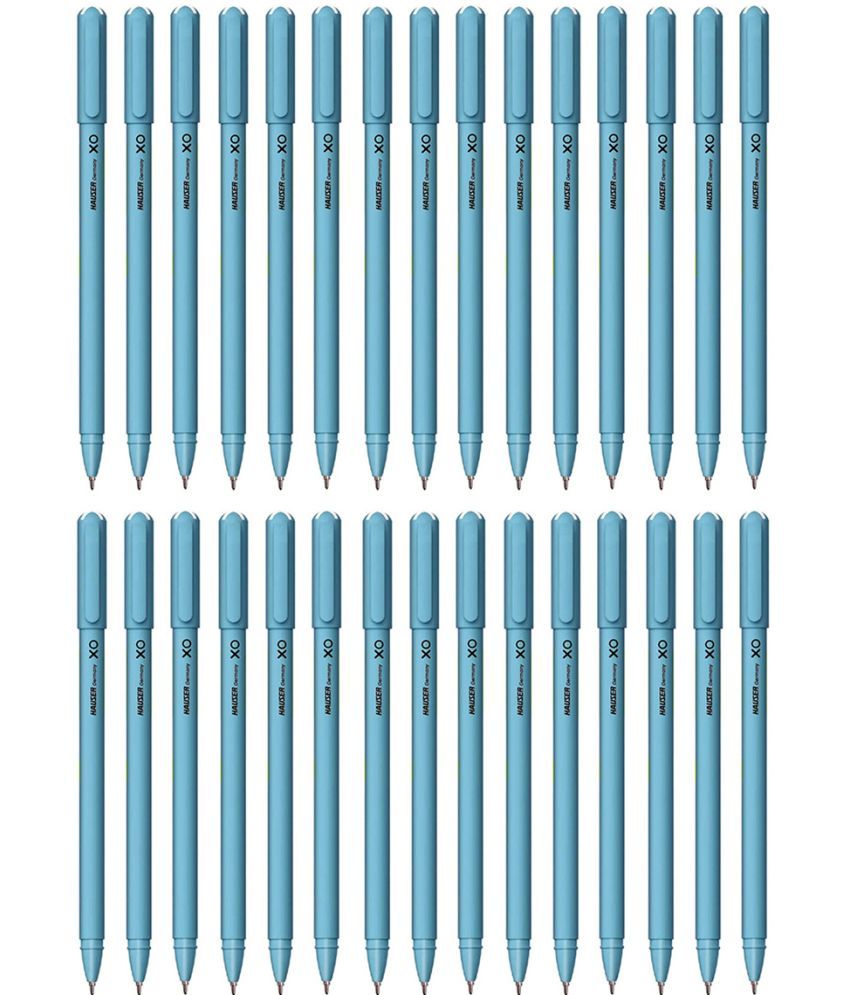     			Hauser XO Ball Pen Wallet Pack | 0.6 mm Tip Size | Comfortable Grip With Smudge Free Writing | Smooth, Sturdy & Refillable Pen | Blue Ink, Set of 10 Ball Pens x Pack Of 3