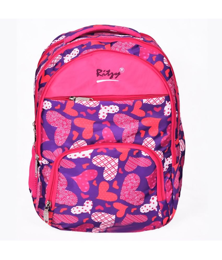     			Ritzy 40 Ltrs Purple Polyester College Bag