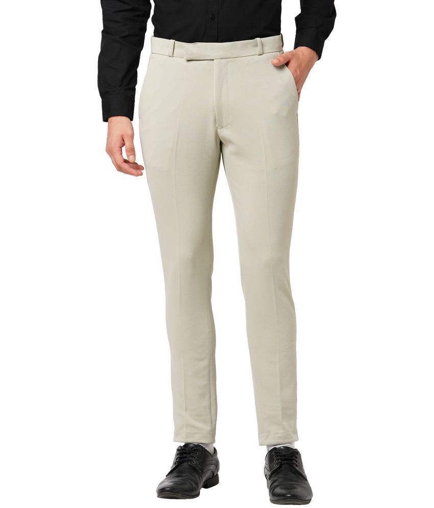     			Solemio Mint Green Slim Formal Trouser ( Pack of 1 )