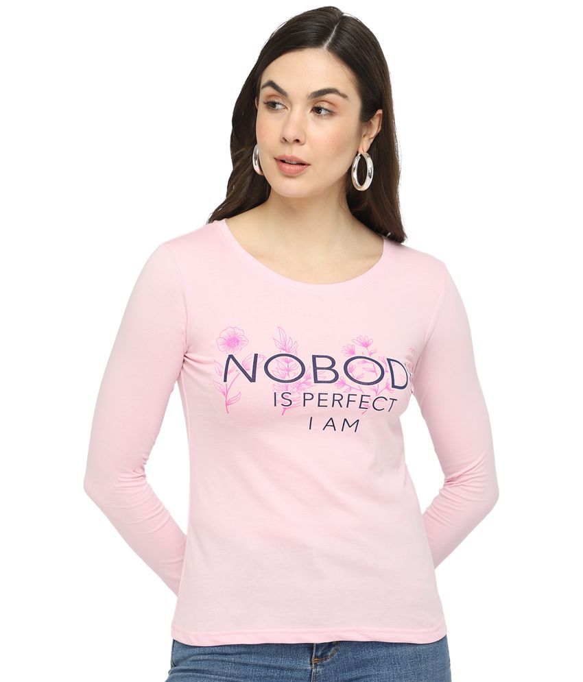     			DYCA - Pink Cotton Blend Regular Fit Women's T-Shirt ( Pack of 1 )