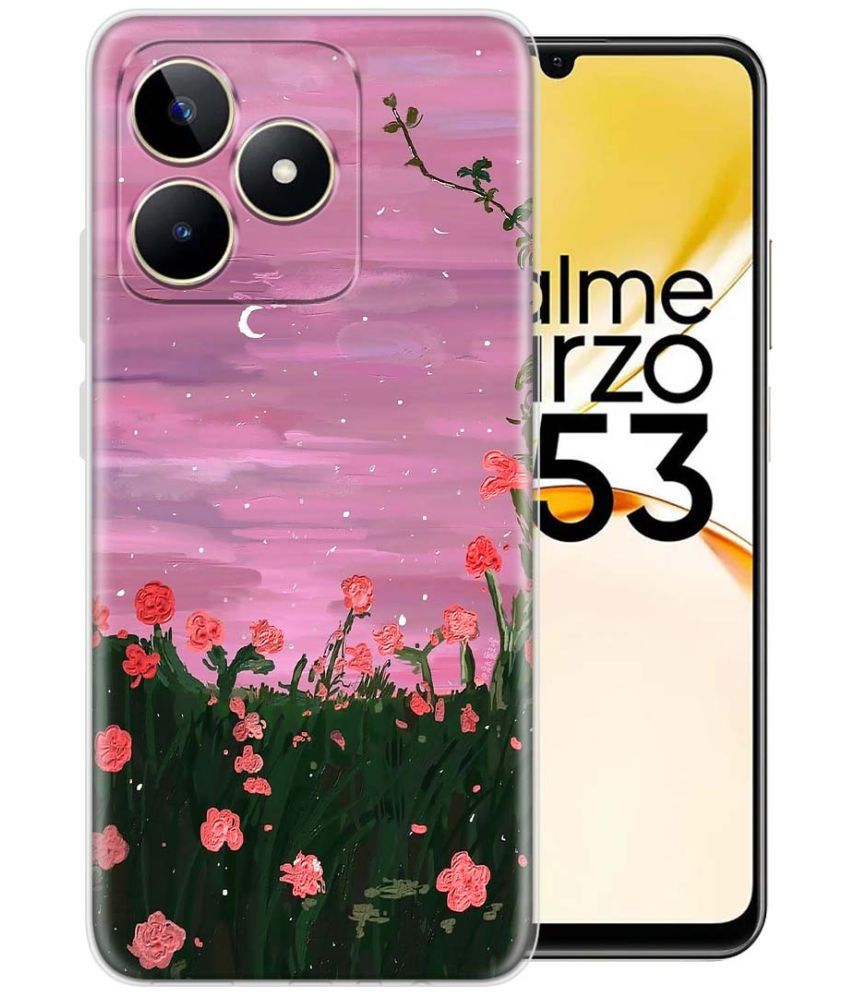     			NBOX - Multicolor Printed Back Cover Silicon Compatible For Realme Narzo N53 ( Pack of 1 )