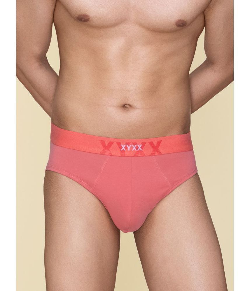     			XYXX - Coral Cotton Men's Briefs ( Pack of 1 )