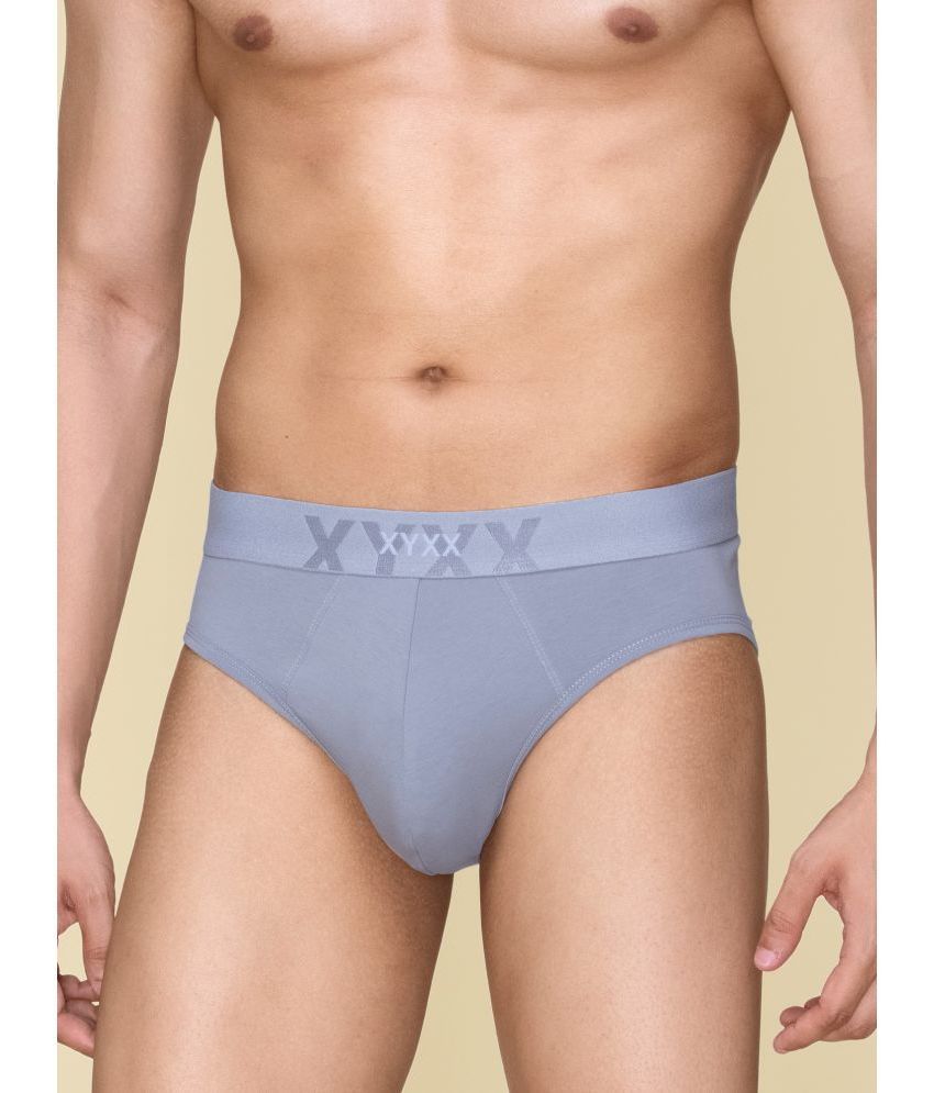     			XYXX - Light Grey Cotton Men's Briefs ( Pack of 1 )