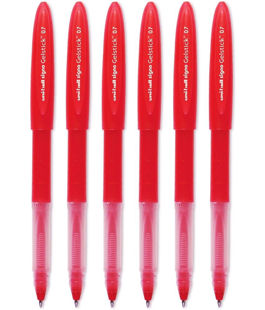     			uni-ball Signo Gelstick UM-170 0.7mm Gel Pen | Fade Proof Water Resistant Ink | Lightweighted Sleek Body | Long Lasting Smudge Free Ink | School and Office stationery | Red Ink, Pack of 6