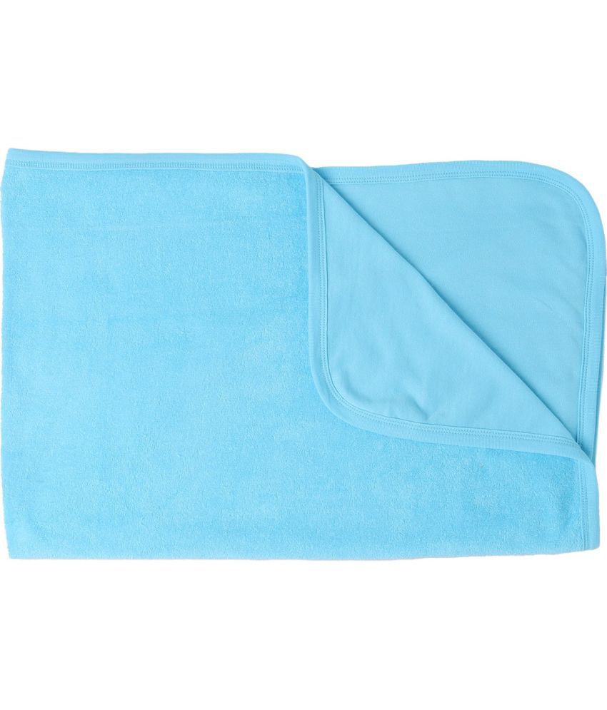     			Baby Eli Single Blue Cotton Bath Towels