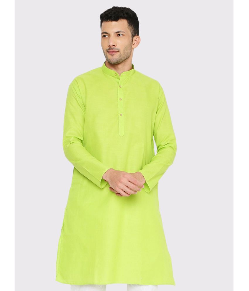     			Maharaja - Green Cotton Blend Men's Regular Kurta ( Pack of 1 )