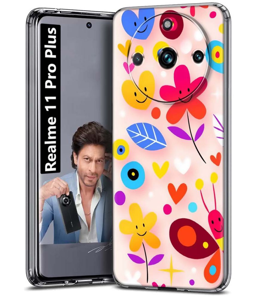     			NBOX - Multicolor Printed Back Cover Silicon Compatible For Realme 11 Pro Plus ( Pack of 1 )