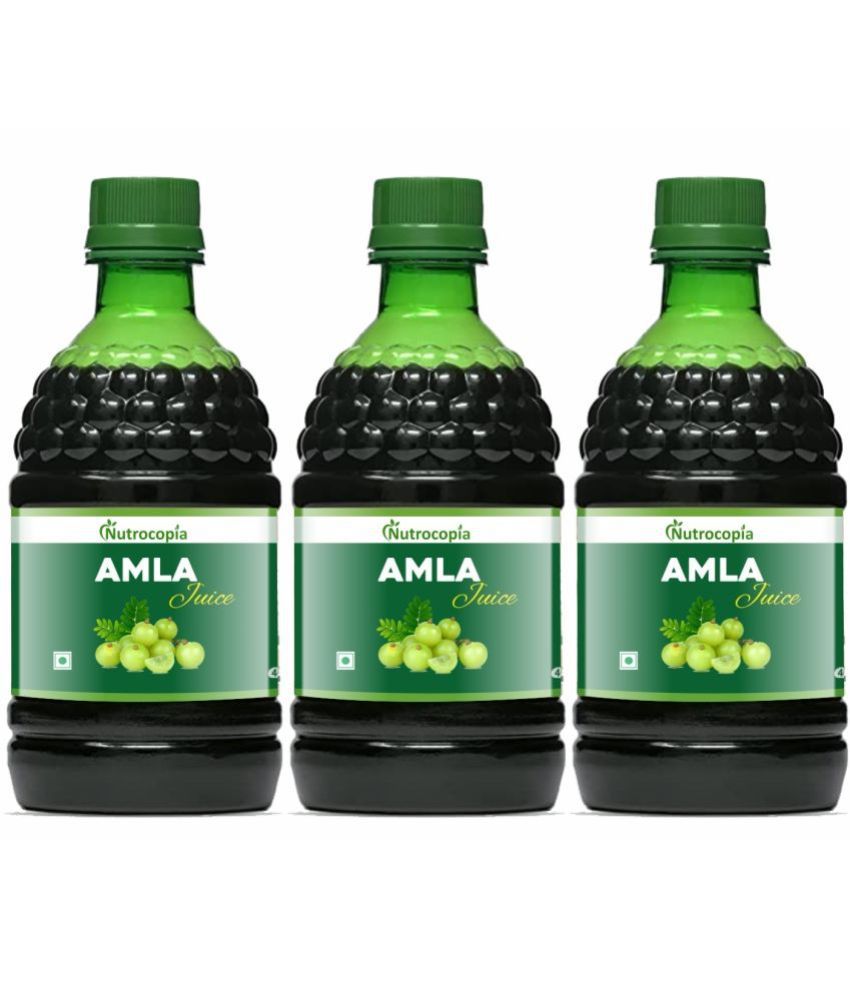     			NUTROCOPIA Amla Juice - 400 ml | Rich Source of Vitamin C | Effective Antioxidants for Immunity boosting | Pure, Natural and 100% Ayurvedic Juice - Pack of 3