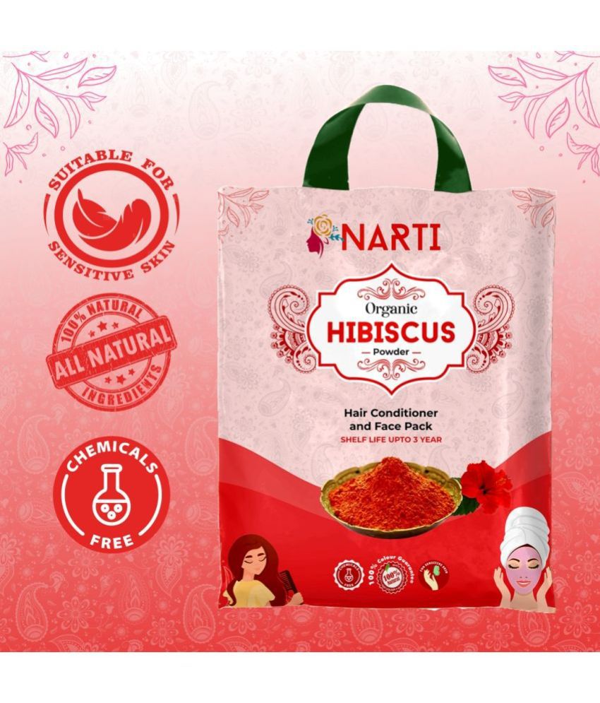     			Narti hibiscus powder face wash 2.5 KG Organic Henna 1 g Pack of 5