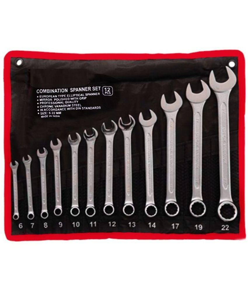     			Socket Wrench Combination Spanner Set of 12 Pc 12 Hand Tool