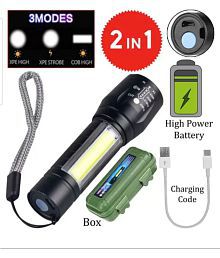 500 Meter 4 Mode rechargeable battery zoomable Waterproof Torchlight LED Full Metal Body 10W Flashlight Torch Outdoor Search Light for home and camping