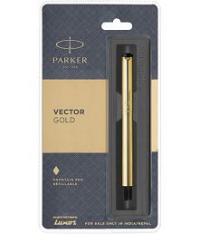 Parker Vector Gold Fountain Pen, 1 Count (Pack of 1)