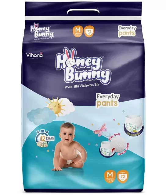 Buy Little Angel Baby Diaper Pants, Medium 74 – Count Online in UAE |  Sharaf DG