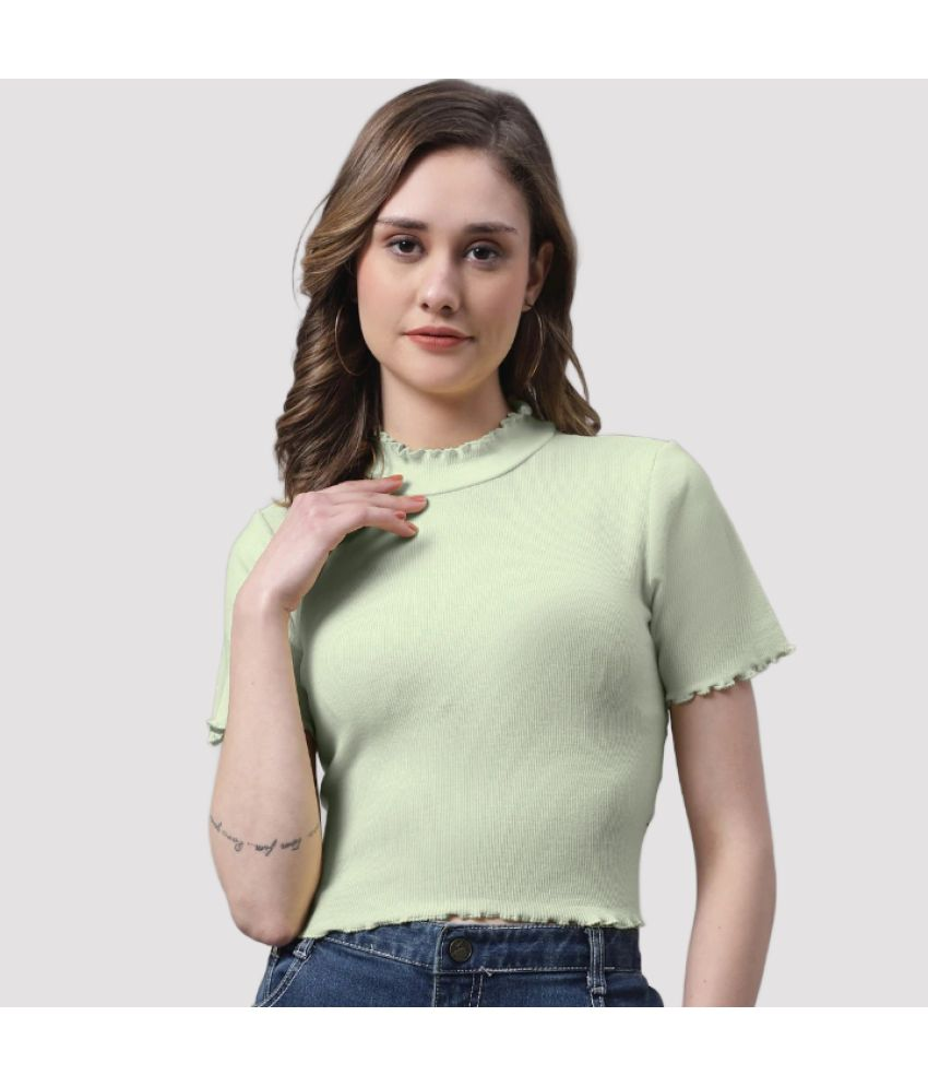     			AKTIF - Green Cotton Women's Crop Top ( Pack of 1 )