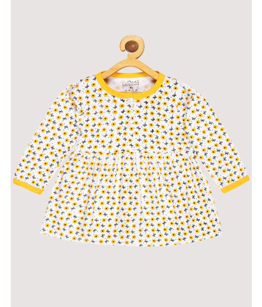     			Babeezworld - Yellow Cotton Baby Girl Frock ( Pack of 1 )