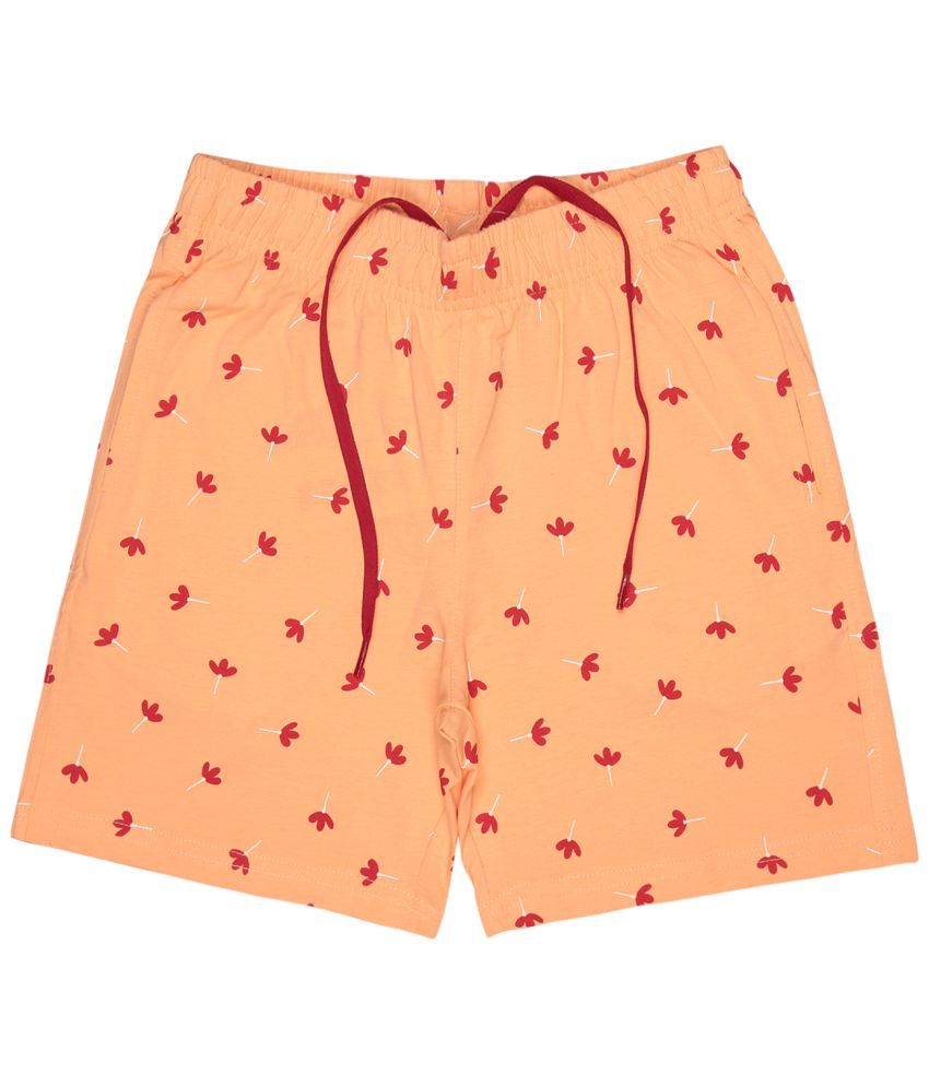     			Bodycare - Peach Cotton Girls Shorts ( Pack of 1 )