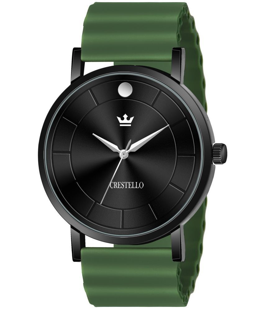     			Crestello - Green Silicon Analog Men's Watch