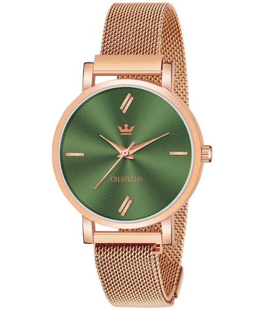     			Crestello - Rose Gold Metal Analog Womens Watch