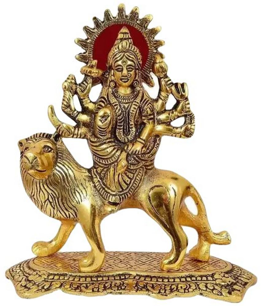     			Home Lane - Brass Goddess Durga Idol ( 21 cm )