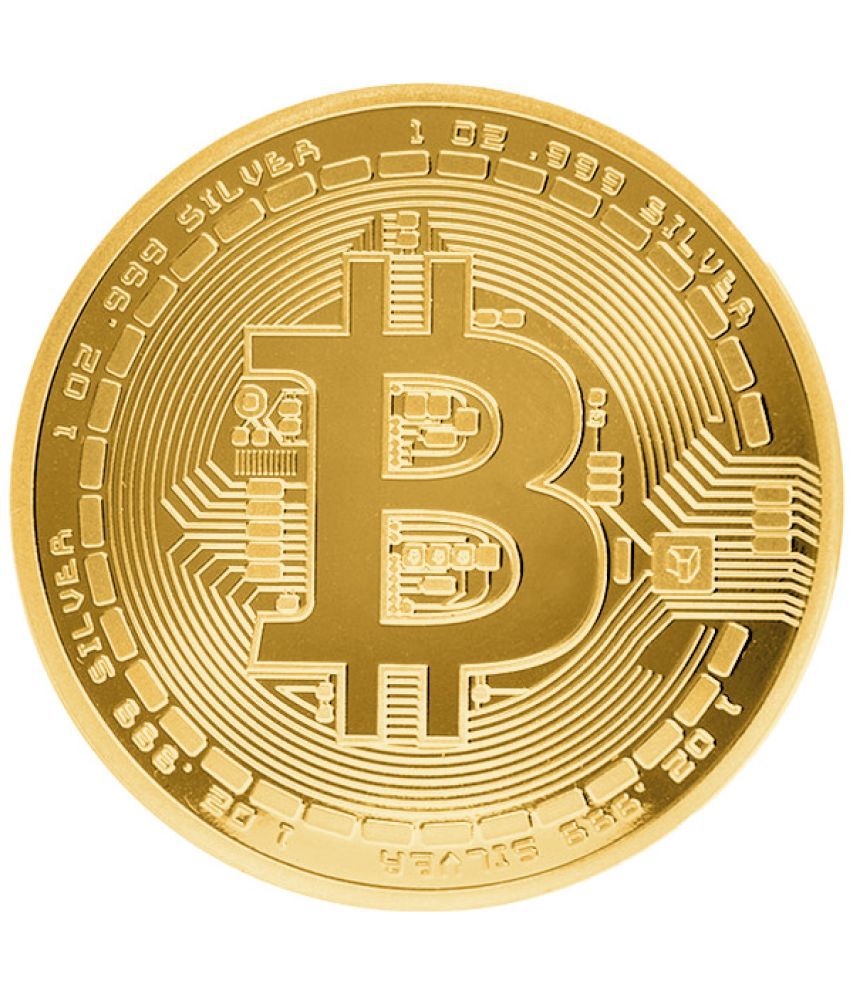     			Hop n Shop - 24K Gold Plated Crypto Currency Bitcoin 1 Numismatic Coins