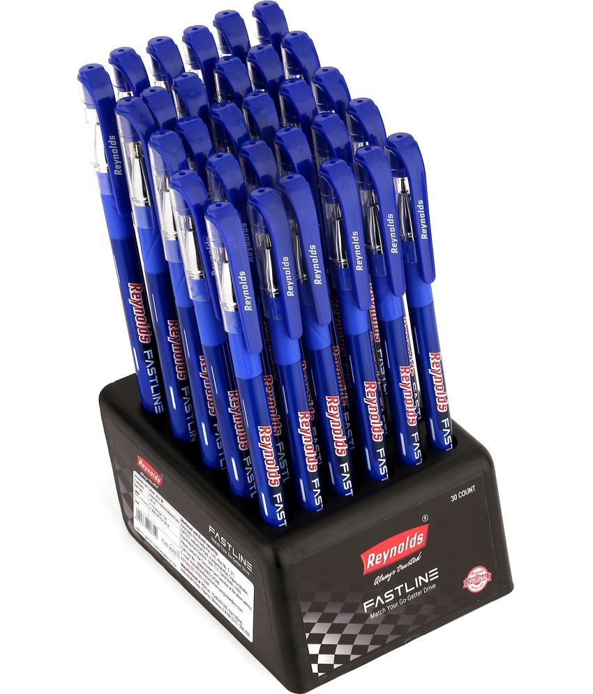     			Reynolds FASTLINE 30 CT BLUE - DISPENSER| Smooth Ball Pens | Long-lasting ball pens | Professional Ball pens with superior writing experience| Ball Pens for swift writing | 0.7mm Tip Size