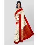 Dora Silk - Off White Art Silk Saree With Blouse Piece ( Pack of 1 )