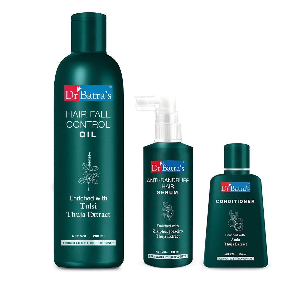     			Dr Batra's Anti Dandruff Hair Serum, Conditioner And Hair Fall Control Oil (Pack Of 3)