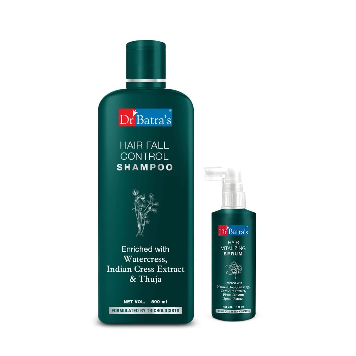     			Dr Batra's Hair Vitalizing Serum 125 ml and Hair Fall Control Shampoo - 500 ml (Pack of 2)