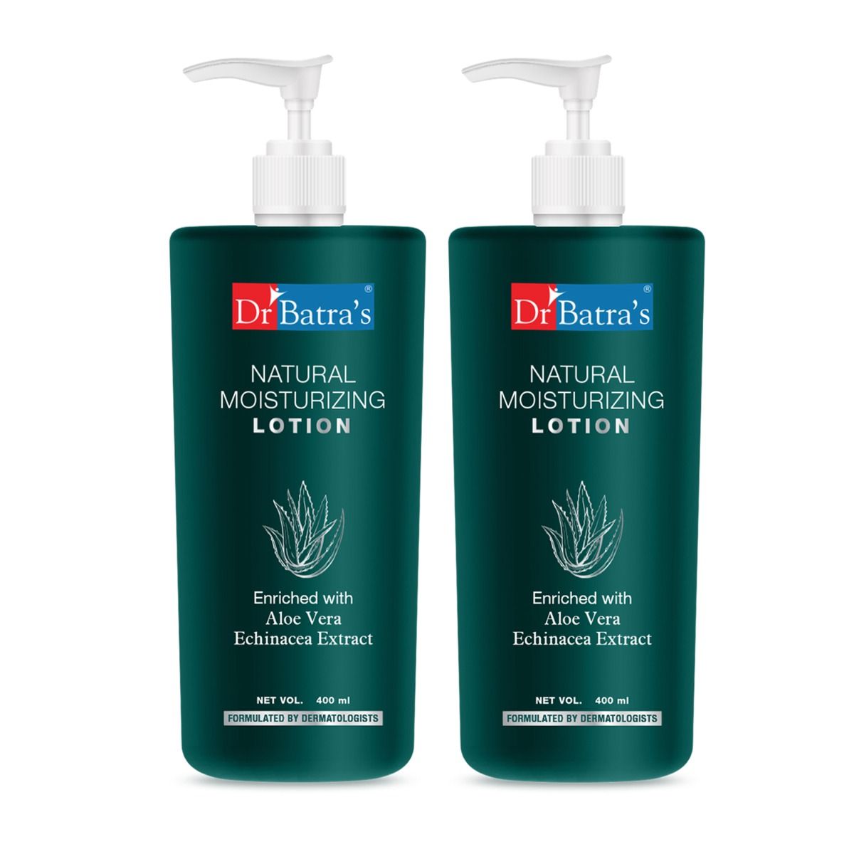     			Dr Batra's Natural Moisturizing Lotion Enriched With Echinacea & Aloe vera - 400 ml (Pack Of 2)