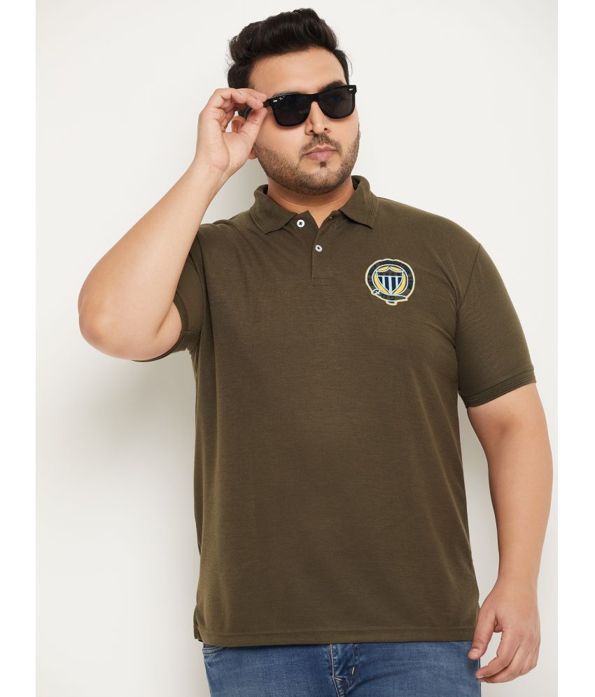     			GET GOLF - Olive Green Cotton Blend Regular Fit Men's Polo T Shirt ( Pack of 1 )