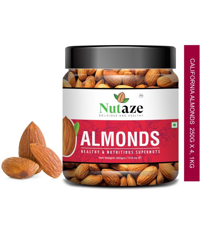     			Nutaze California Almonds Badam Giri 1kg, (250g x 4) | Premium Nuts & Dry Fruits | Rich in Protein, Magnesium, Phosphorus, and Dietary Fibre.