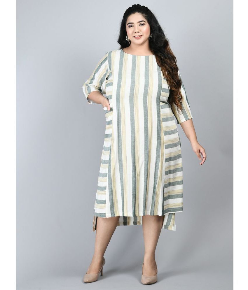    			PrettyPlus by Desinoor - Multicolor Rayon Women's Asymmetric Dress ( Pack of 1 )