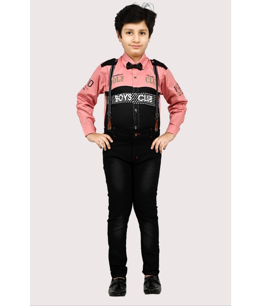     			Arshia Fashions - Pink Cotton Blend Boys Shirt & Jeans ( Pack of 1 )