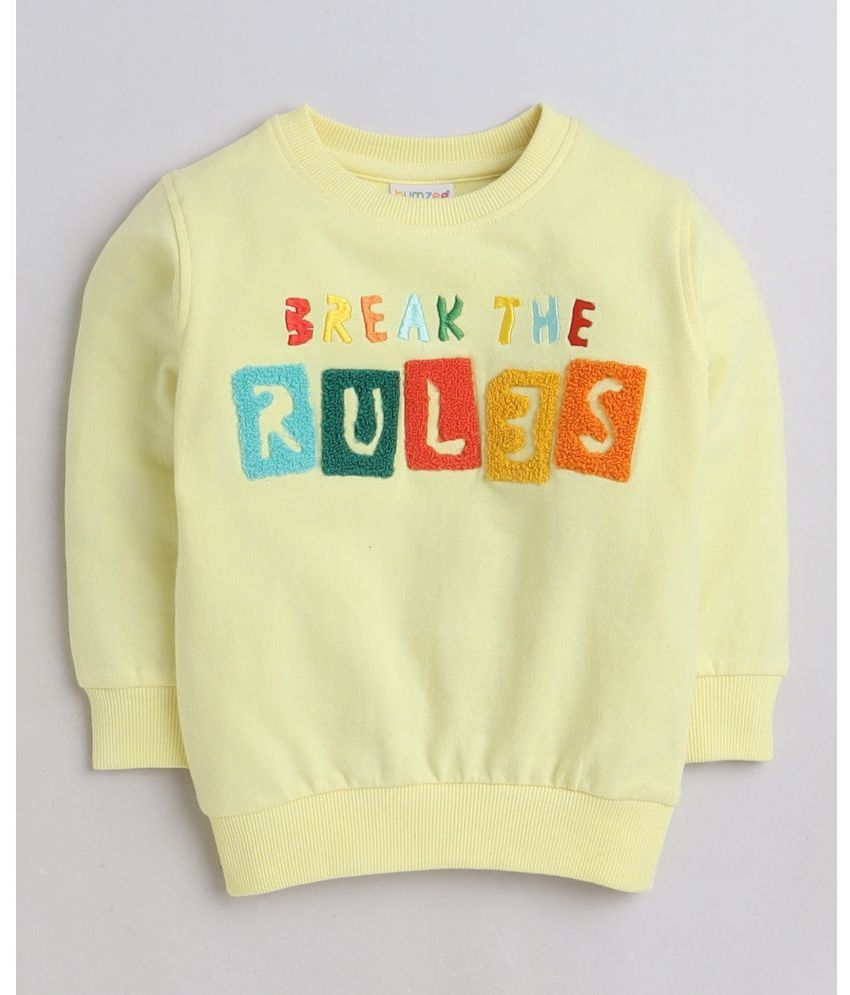     			BUMZEE - Yellow Cotton Boys Sweatshirt ( Pack of 1 )