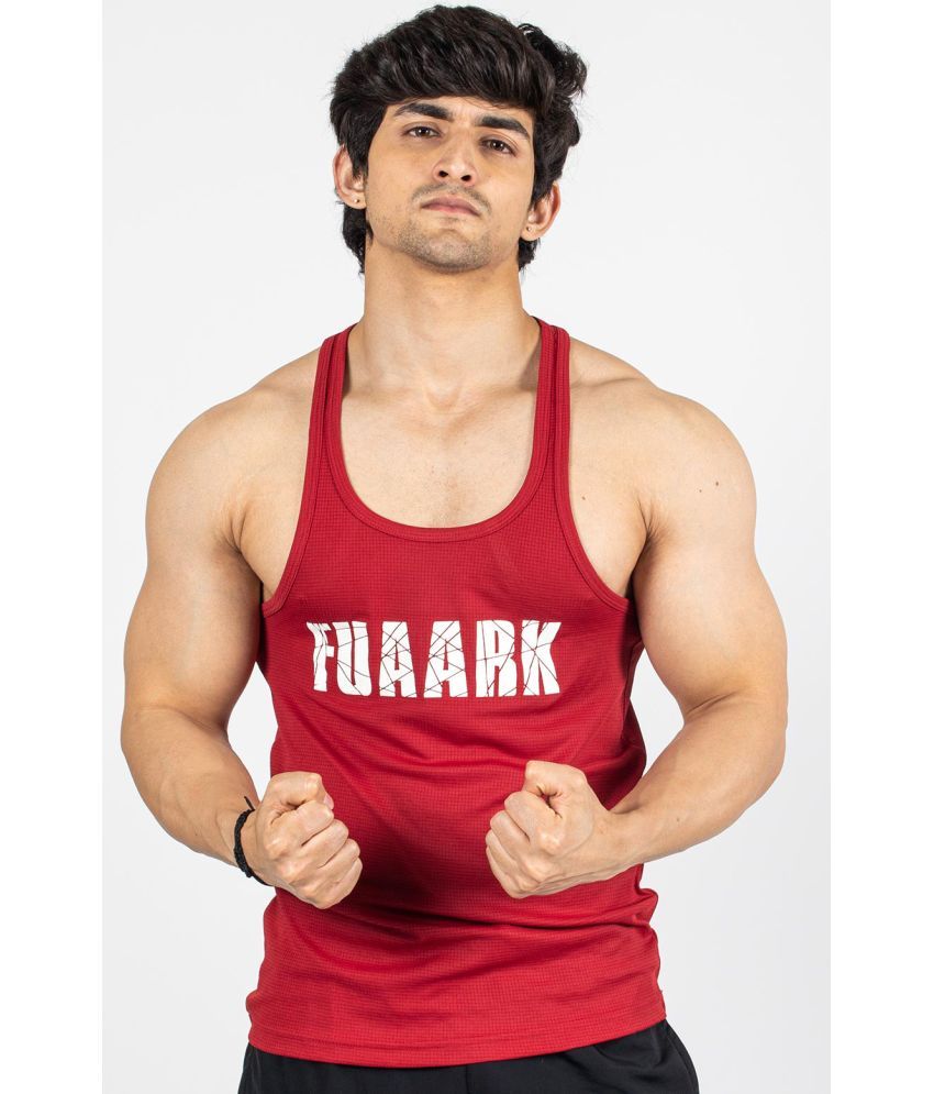     			Fuaark - Maroon Polyester Slim Fit Men's Tanks ( Pack of 1 )