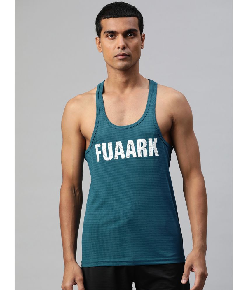     			Fuaark - Teal Polyester Slim Fit Men's Tanks ( Pack of 1 )