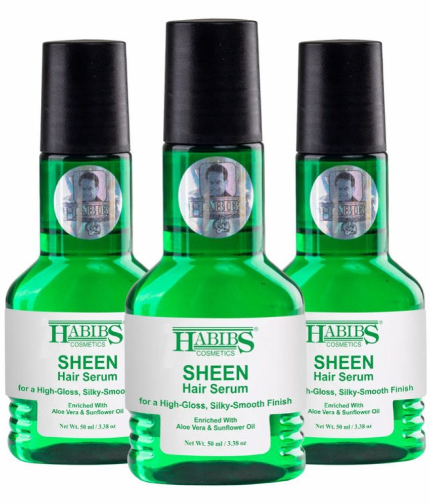     			Habibs Sheen hair Serum For Smooth Anti-Frizz Hair Serum high-Gloss silky-Smooth 100ml Pack of 3