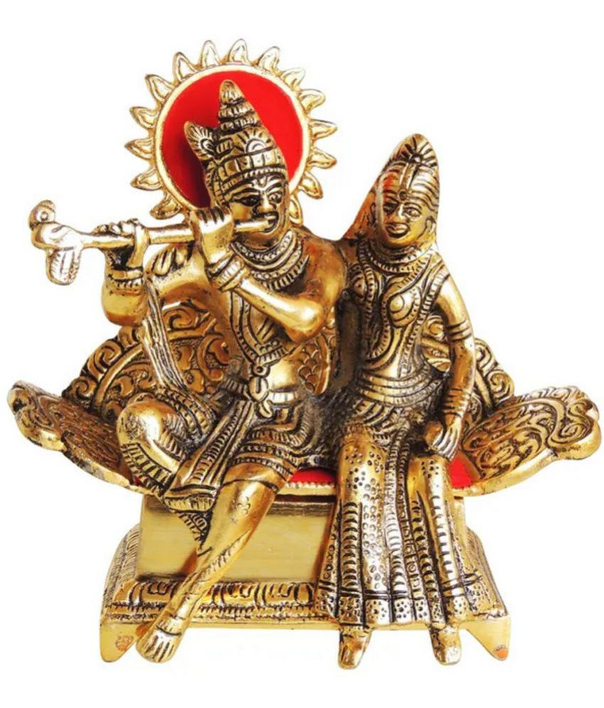     			Home Lane - Brass Radha Krishna Idol ( 20 cm )