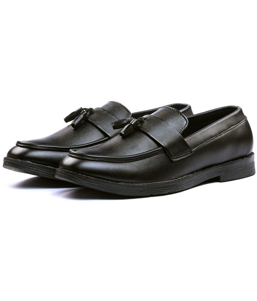     			ITALIAN ELEGANZA - Black Men's Tassel Formal Shoes