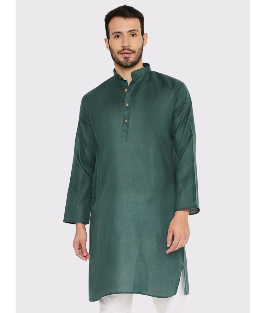     			Maharaja - Green Cotton Men's Regular Kurta ( Pack of 1 )