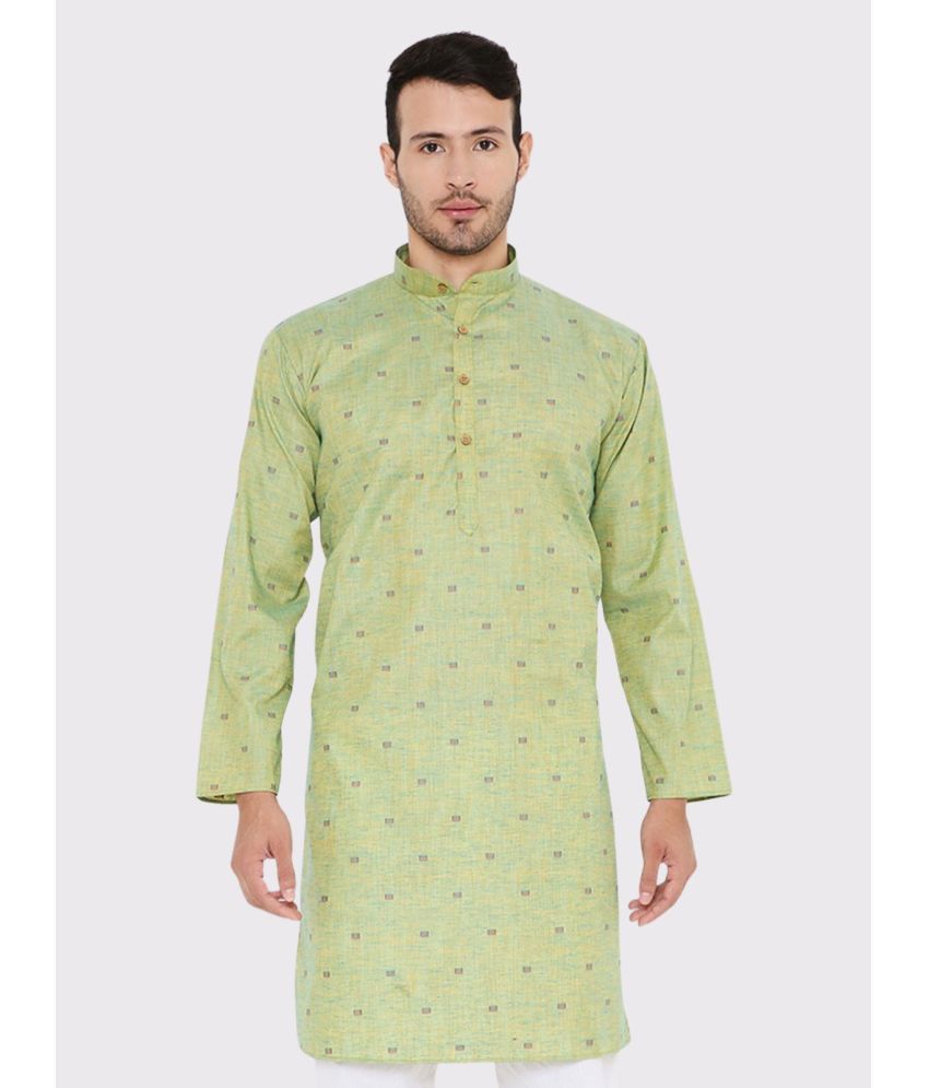     			Maharaja - Green Linen Men's Regular Kurta ( Pack of 1 )