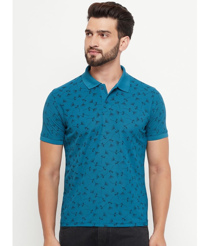     			OGEN - Teal Blue Cotton Blend Regular Fit Men's Polo T Shirt ( Pack of 1 )