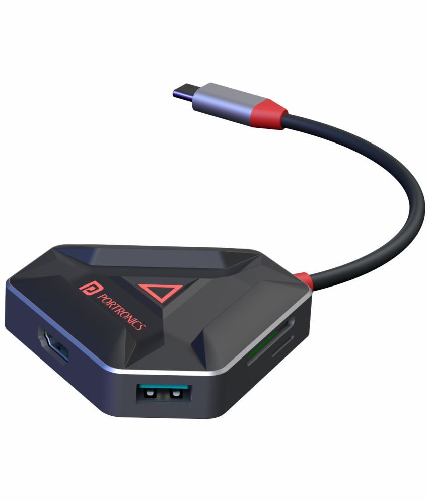     			Portronics 6 port USB Hub Mport 6C - USB 3.0, HDMI, microSD, SD Card Reader
