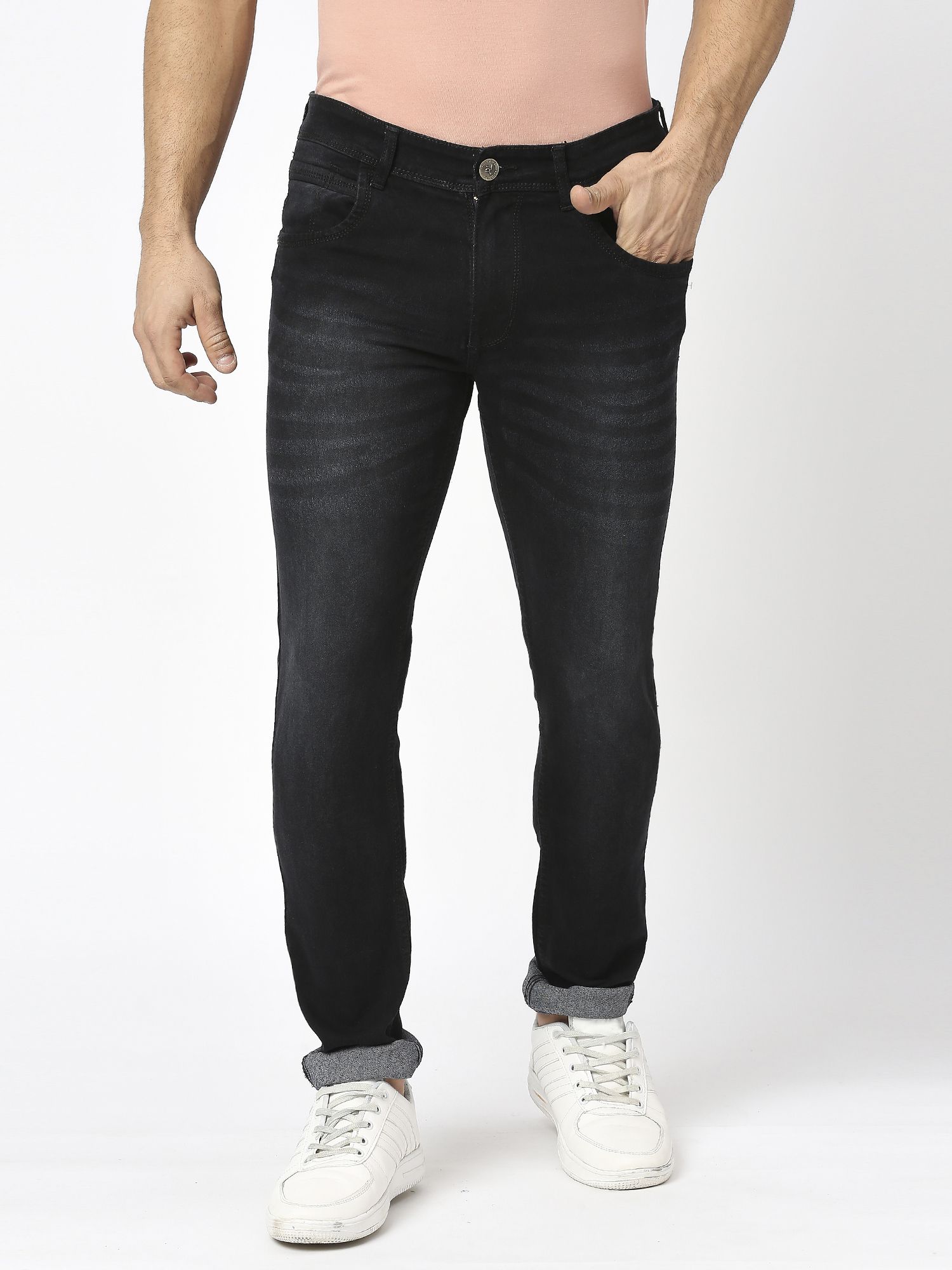     			True Colors of India - Black Denim Slim Fit Men's Jeans ( Pack of 1 )