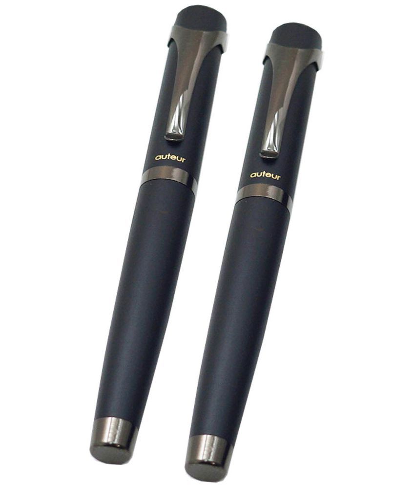     			auteur President Roller Ball Pen & Fountain Pen Set - Premium Heavy Metal Body with Gunmetal Trims