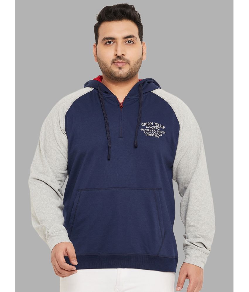     			AUSTIVO - Navy Fleece Regular Fit Men's Sweatshirt ( Pack of 1 )