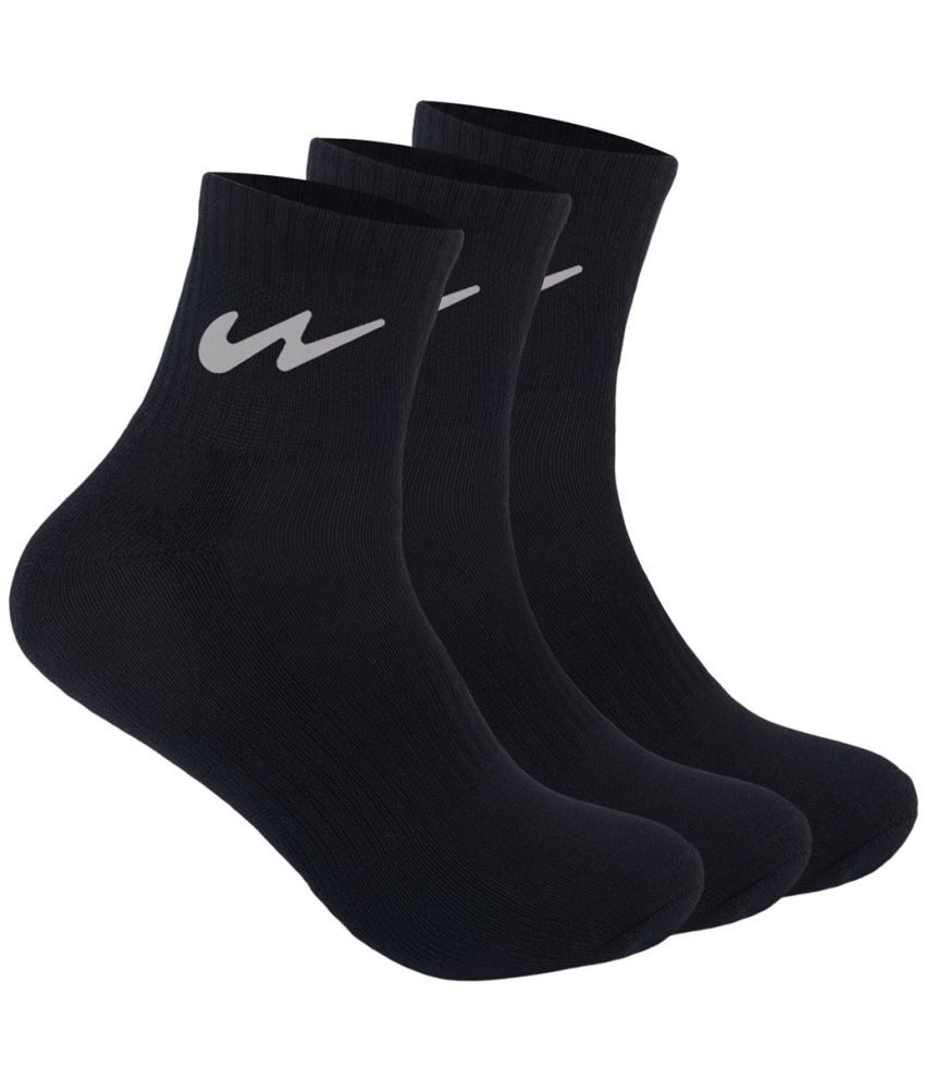     			Campus - Cotton Men's Printed Black Ankle Length Socks ( Pack of 3 )
