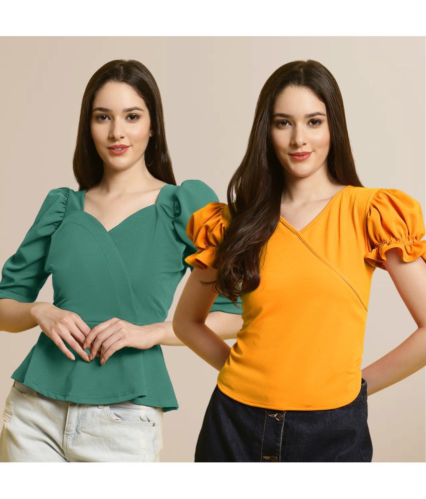     			Fabflee - Multi Color Polyester Women's Regular Top ( Pack of 2 )