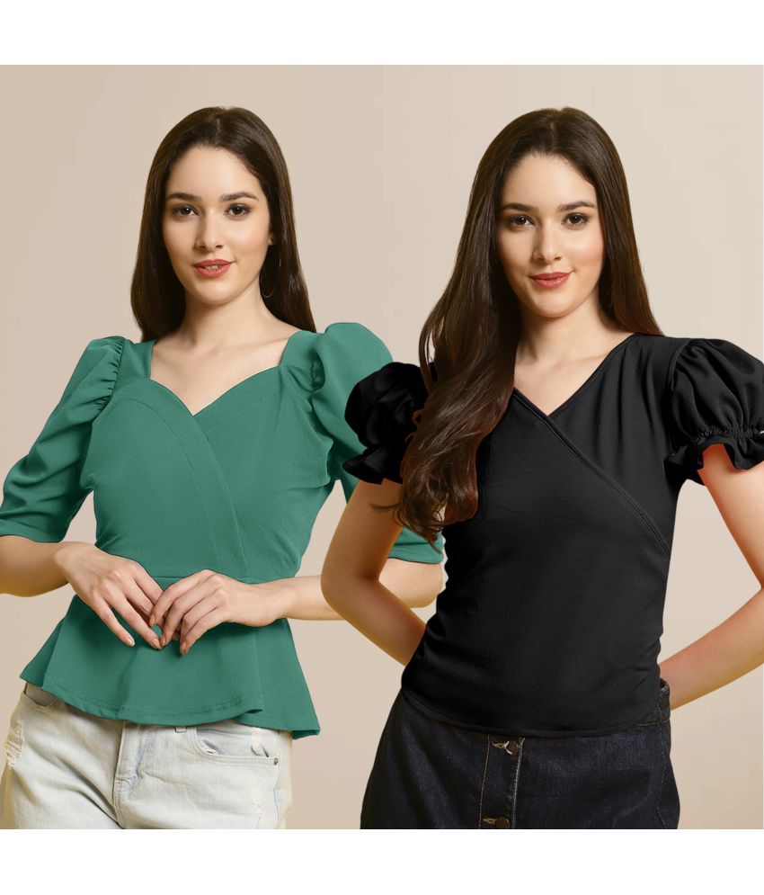     			Fabflee - Multi Color Polyester Women's Regular Top ( Pack of 2 )