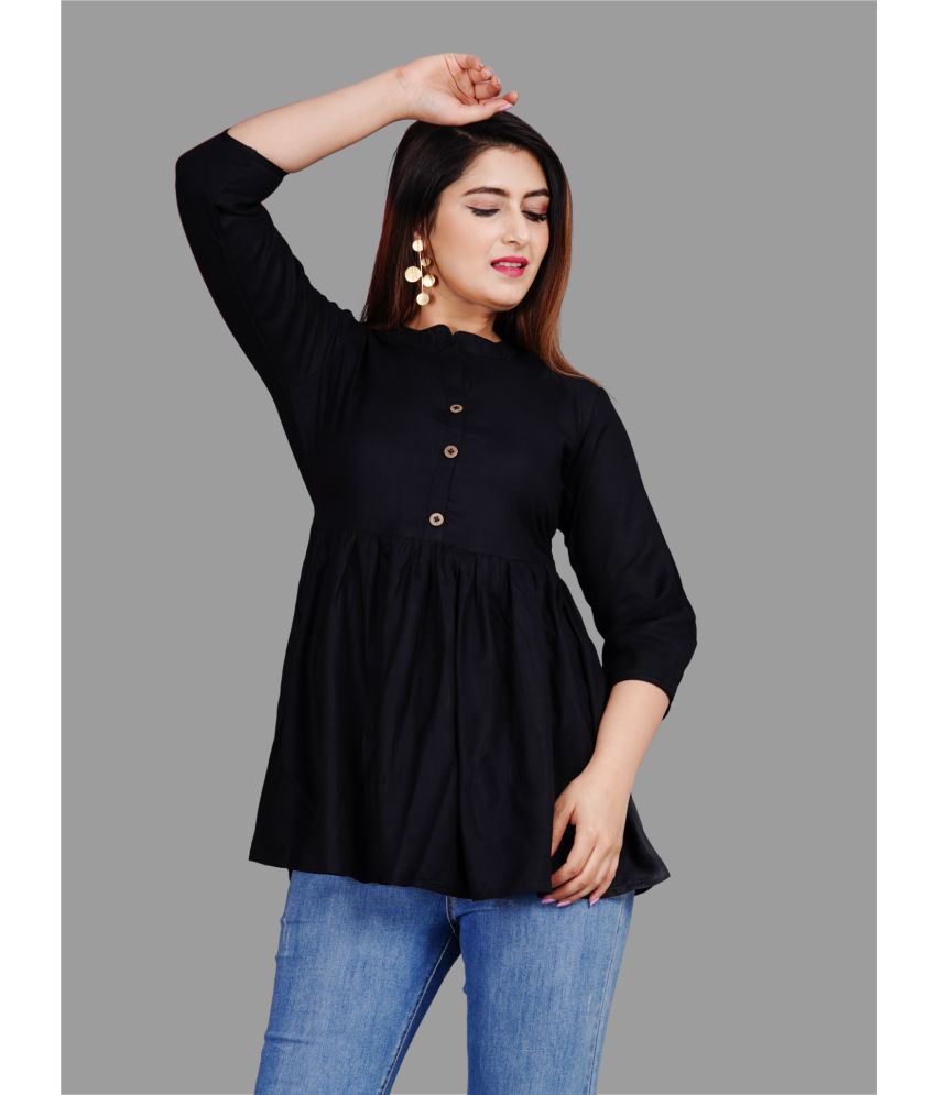     			SIPET - Black Rayon Women's Tunic ( Pack of 1 )